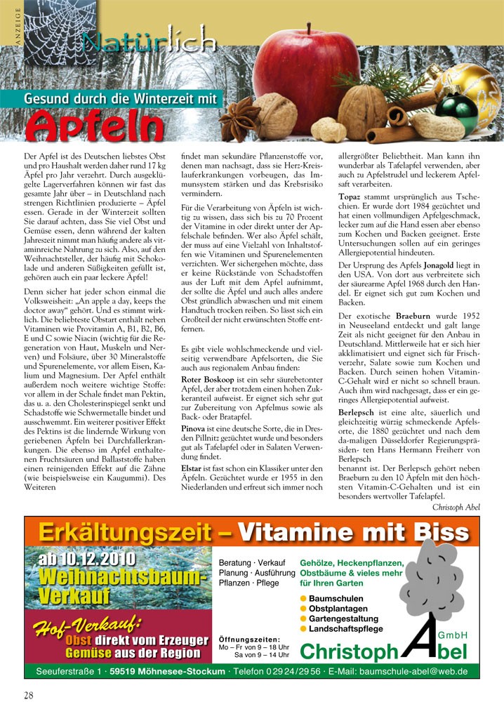 Gesund durch den Winter mit Äpfeln.